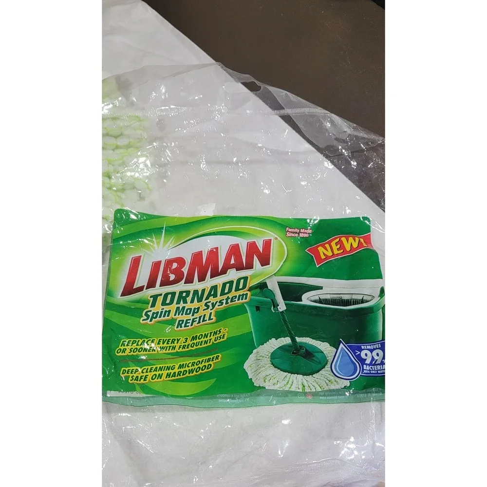 1 Libman Tornado Spin Mop System Refill Deep Cleaning Safe On Hardwood